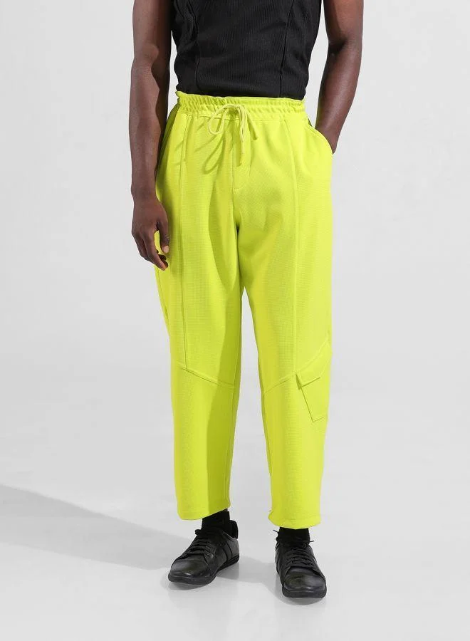 The Indian Garage Co Men Relaxed Fit Solid Side Pocket Mid-Rise Joggers